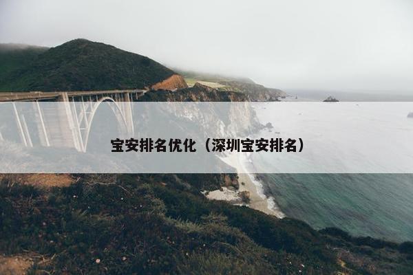 宝安排名优化（深圳宝安排名）
