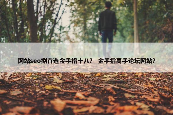 网站seo捌首选金手指十八？ 金手指高手论坛网站？