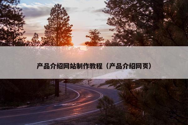 产品介绍网站制作教程（产品介绍网页）