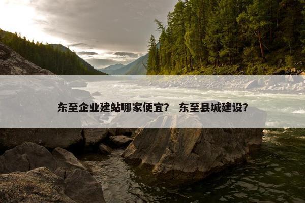 东至企业建站哪家便宜？ 东至县城建设？