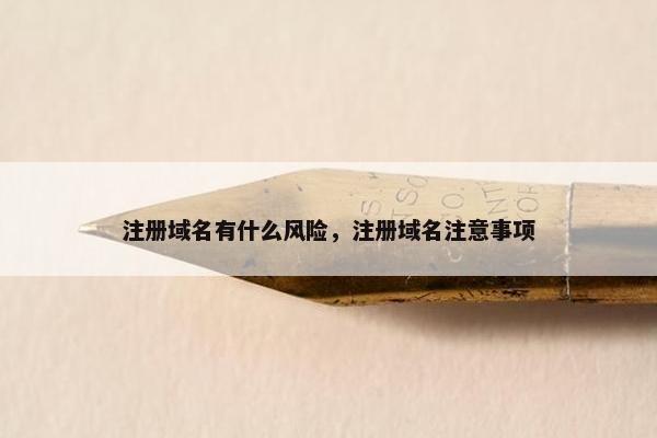 注册域名有什么风险，注册域名注意事项