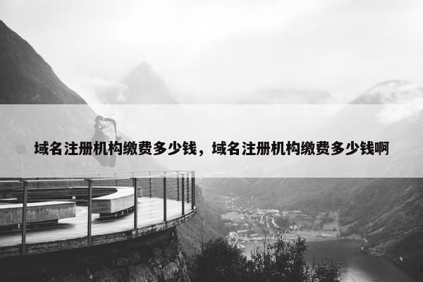 域名注册机构缴费多少钱，域名注册机构缴费多少钱啊