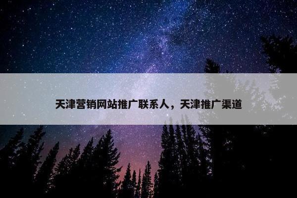 天津营销网站推广联系人，天津推广渠道