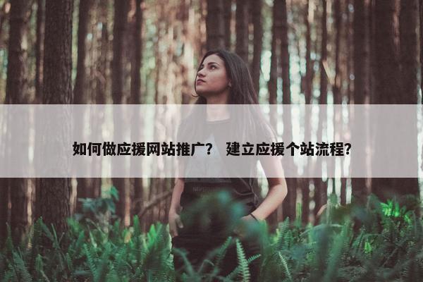 如何做应援网站推广？ 建立应援个站流程？