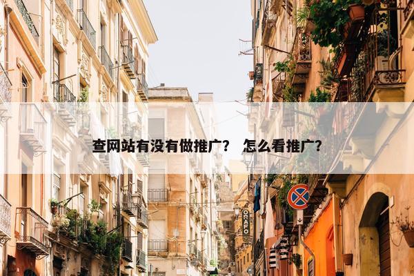 查网站有没有做推广？ 怎么看推广？