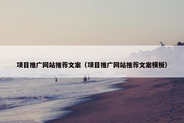 项目推广网站推荐文案（项目推广网站推荐文案模板）