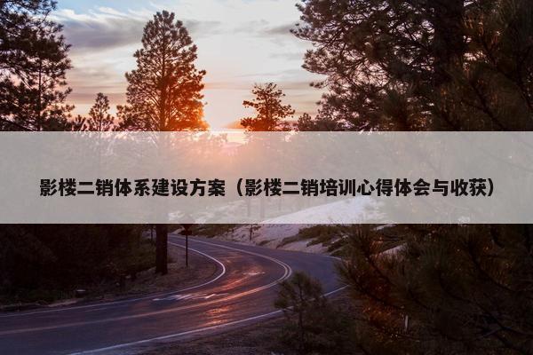 影楼二销体系建设方案（影楼二销培训心得体会与收获）