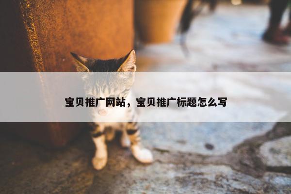 宝贝推广网站，宝贝推广标题怎么写