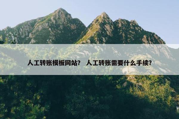 人工转账模板网站？ 人工转账需要什么手续？