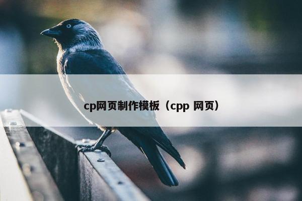 cp网页制作模板（cpp 网页）