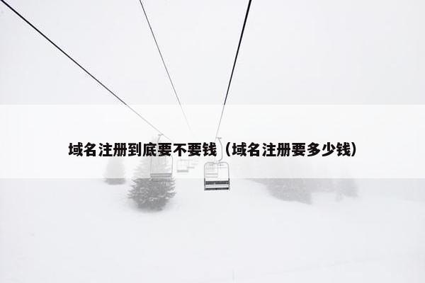 域名注册到底要不要钱（域名注册要多少钱）