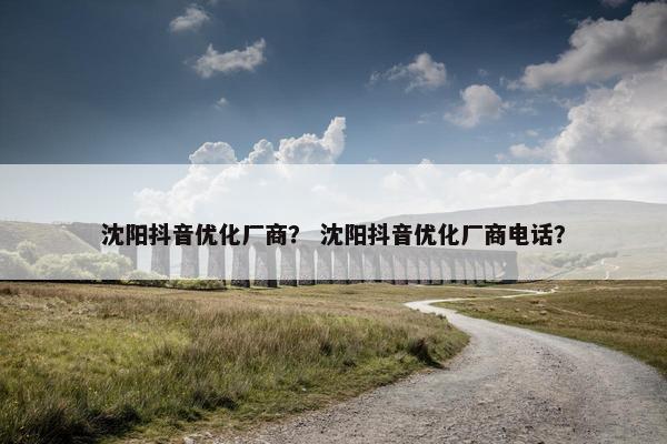 沈阳抖音优化厂商？ 沈阳抖音优化厂商电话？