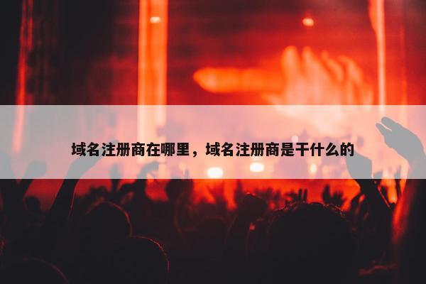 域名注册商在哪里，域名注册商是干什么的