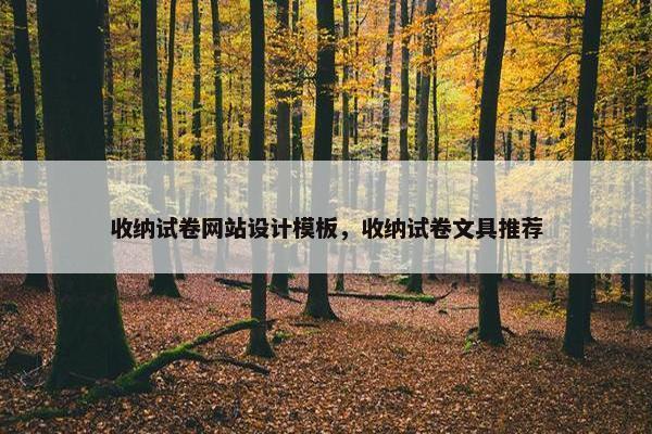 收纳试卷网站设计模板，收纳试卷文具推荐