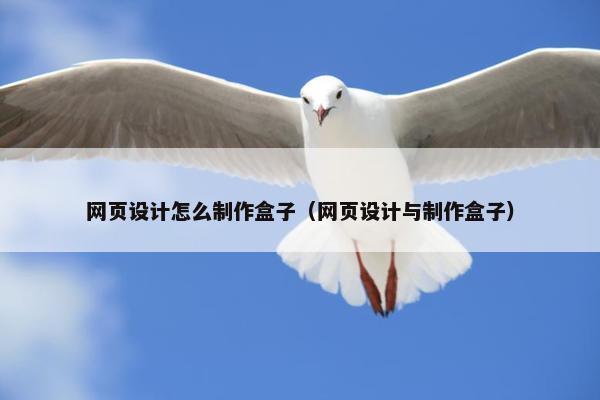 网页设计怎么制作盒子（网页设计与制作盒子）