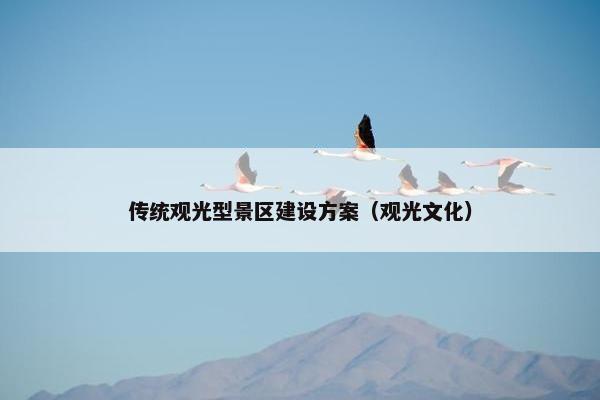 传统观光型景区建设方案（观光文化）