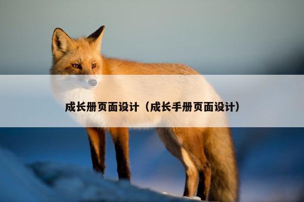 成长册页面设计（成长手册页面设计）