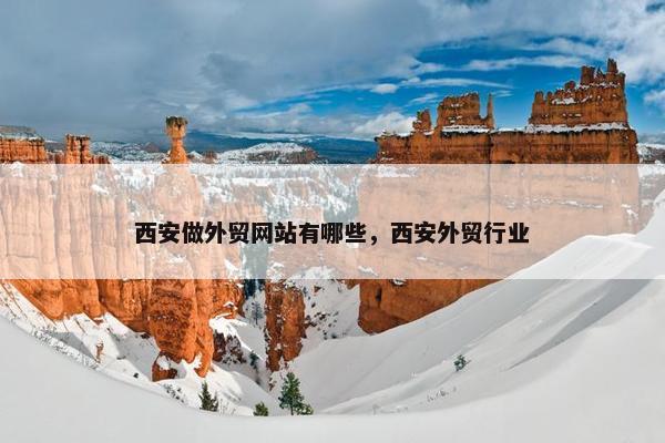 西安做外贸网站有哪些，西安外贸行业
