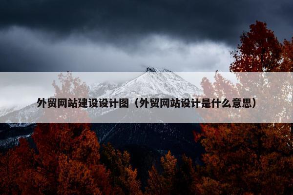 外贸网站建设设计图（外贸网站设计是什么意思）