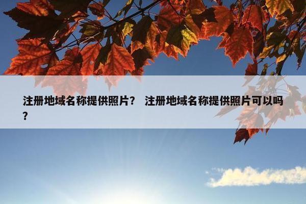 注册地域名称提供照片？ 注册地域名称提供照片可以吗？