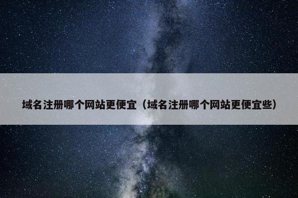 域名注册哪个网站更便宜（域名注册哪个网站更便宜些）
