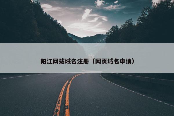 阳江网站域名注册（网页域名申请）