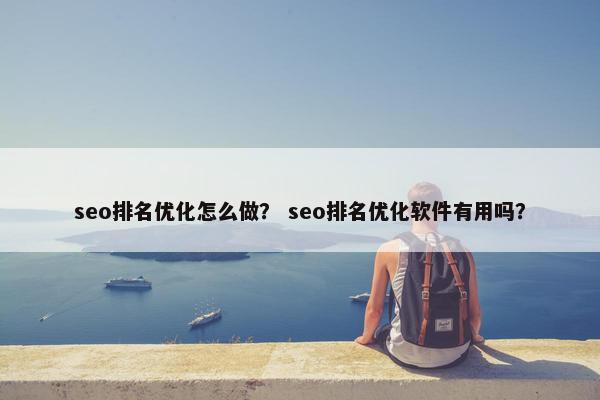 seo排名优化怎么做？ seo排名优化软件有用吗？
