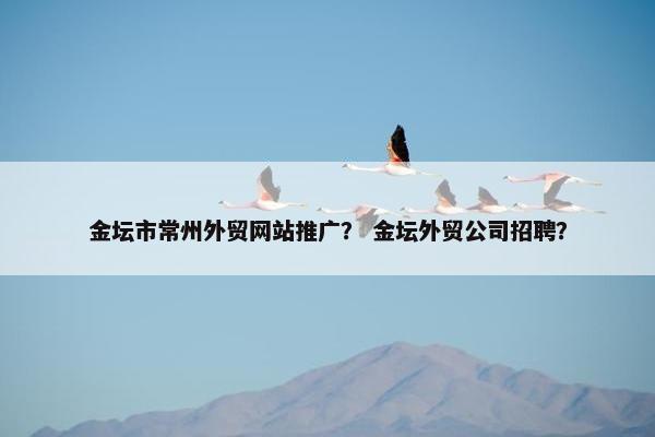 金坛市常州外贸网站推广？ 金坛外贸公司招聘？