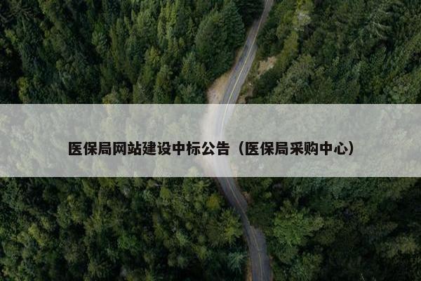 医保局网站建设中标公告（医保局采购中心）