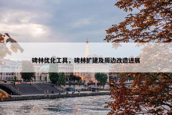碑林优化工具，碑林扩建及周边改造进展