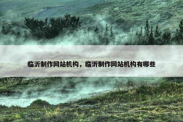 临沂制作网站机构，临沂制作网站机构有哪些