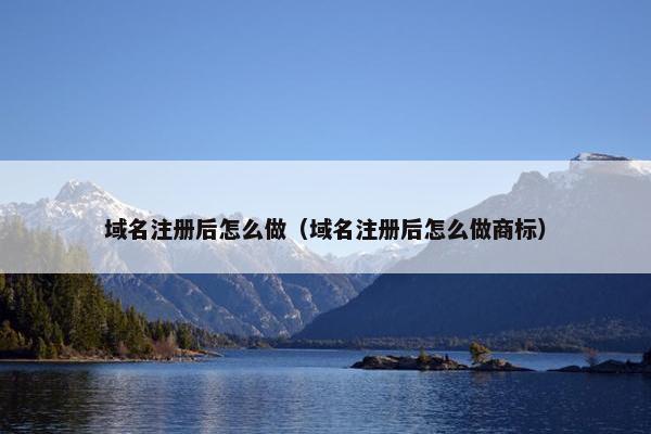 域名注册后怎么做（域名注册后怎么做商标）