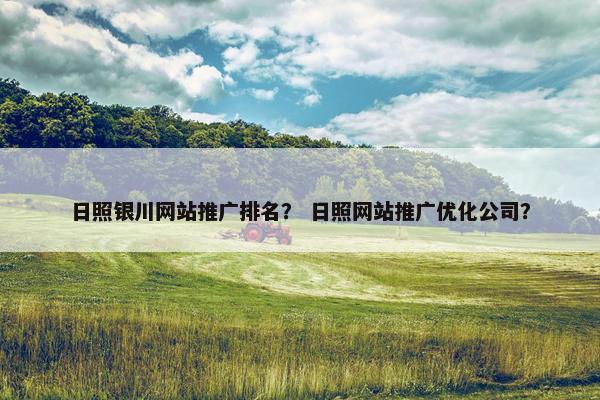 日照银川网站推广排名？ 日照网站推广优化公司？