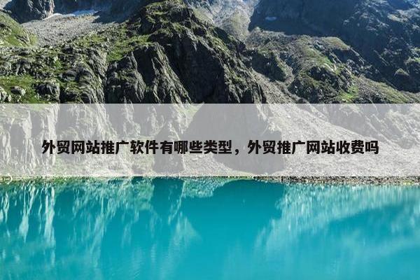 外贸网站推广软件有哪些类型，外贸推广网站收费吗