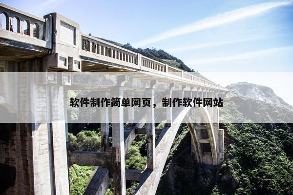 软件制作简单网页，制作软件网站