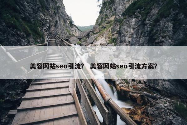 美容网站seo引流？ 美容网站seo引流方案？
