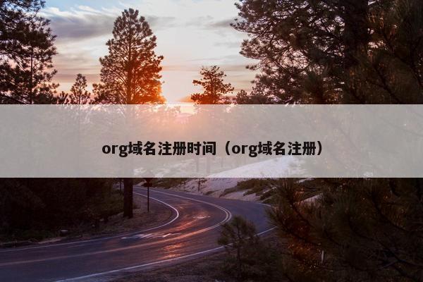 org域名注册时间（org域名注册）
