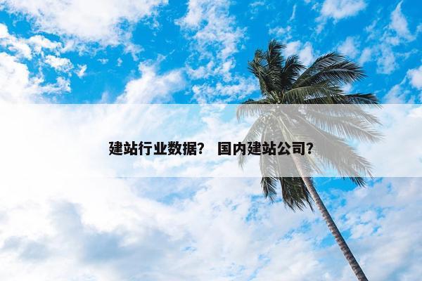 建站行业数据？ 国内建站公司？