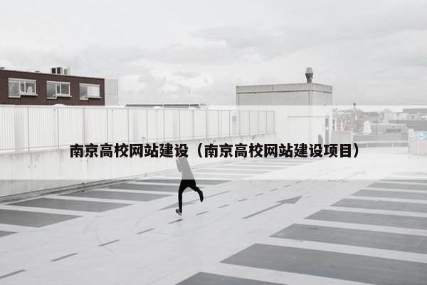 南京高校网站建设（南京高校网站建设项目）