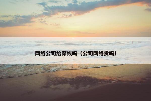网络公司给穿线吗（公司网络贵吗）