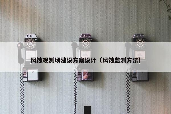 风蚀观测场建设方案设计（风蚀监测方法）