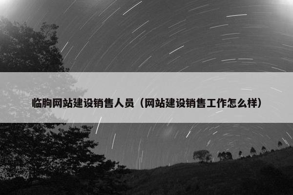 临朐网站建设销售人员（网站建设销售工作怎么样）
