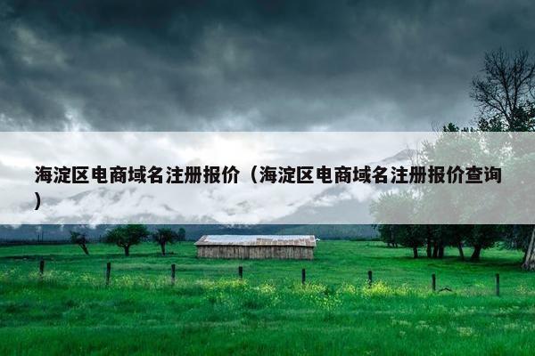 海淀区电商域名注册报价（海淀区电商域名注册报价查询）