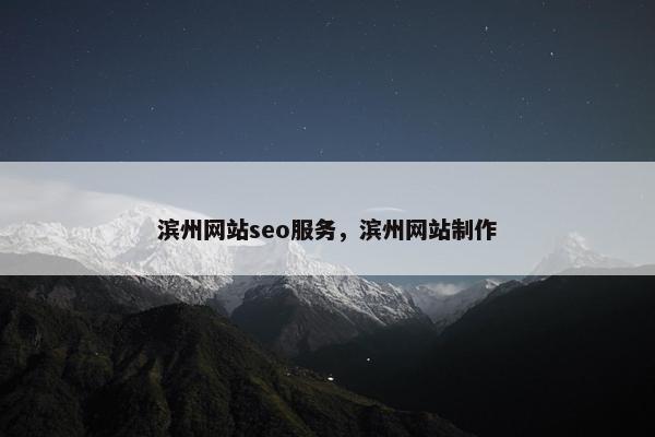 滨州网站seo服务，滨州网站制作