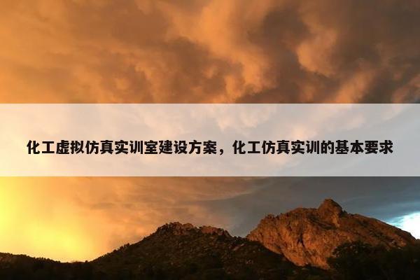 化工虚拟仿真实训室建设方案，化工仿真实训的基本要求