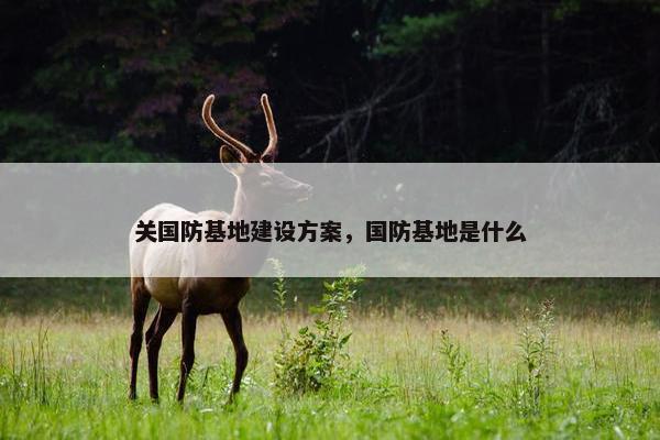 关国防基地建设方案，国防基地是什么