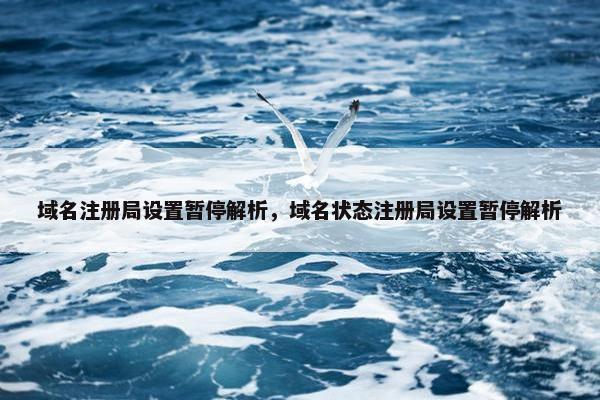 域名注册局设置暂停解析，域名状态注册局设置暂停解析