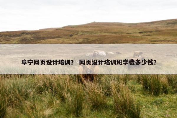 阜宁网页设计培训？ 网页设计培训班学费多少钱？