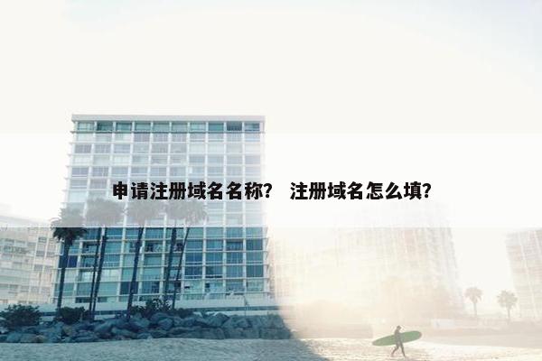 申请注册域名名称？ 注册域名怎么填？