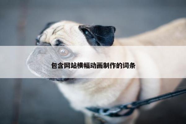 包含网站横幅动画制作的词条